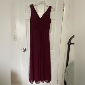 Levkoff Wine Bridesmaid Dress Size 10
